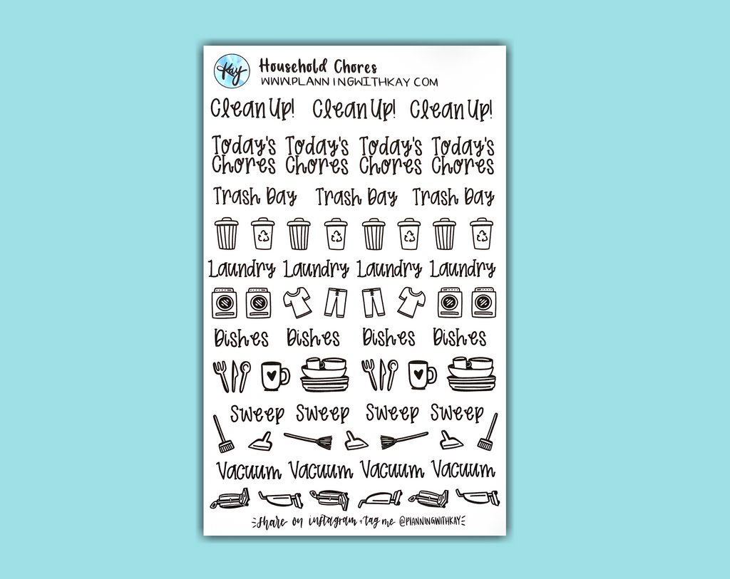 DIGITAL DOWNLOAD Household Chores – Planning With Kay