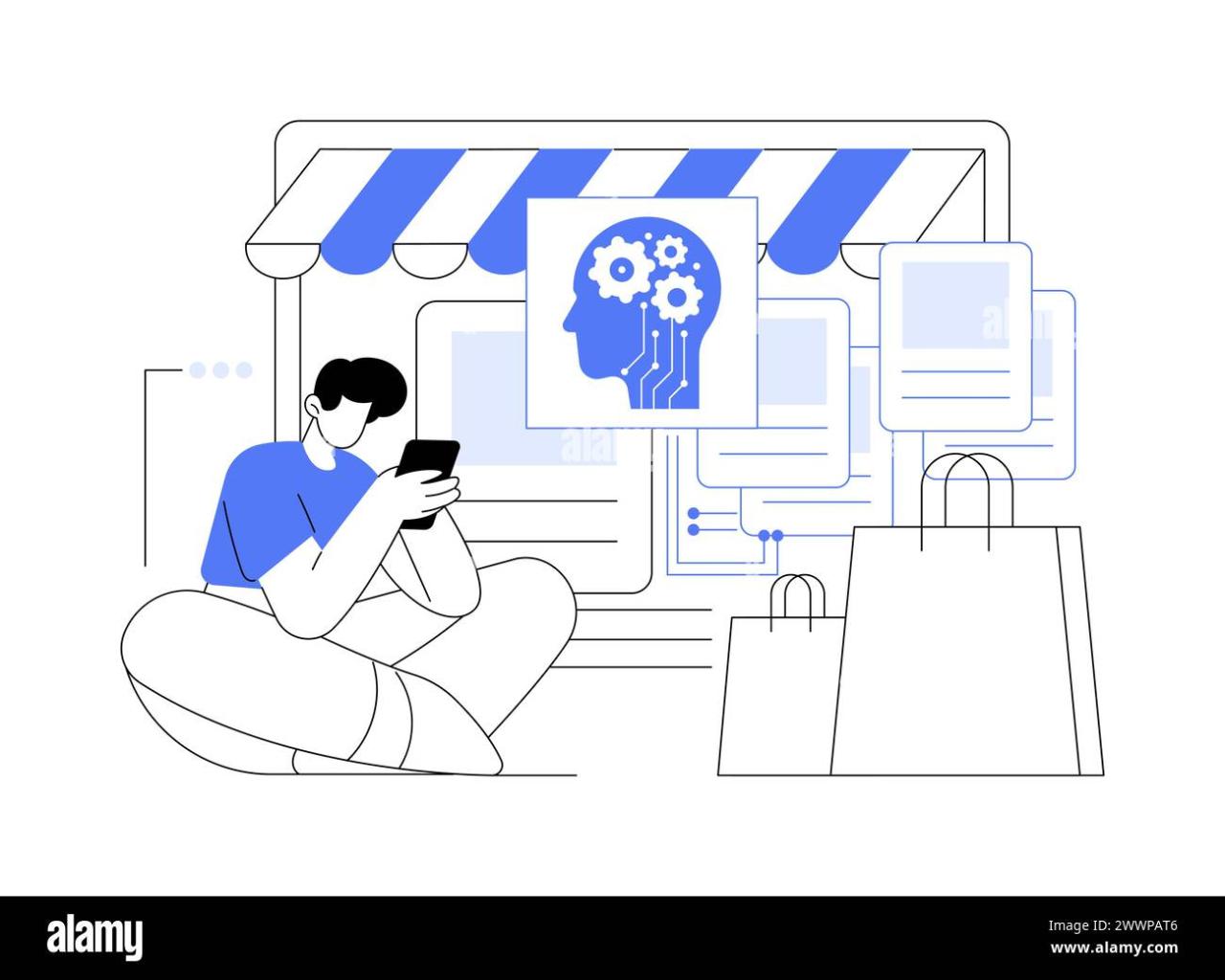 Personalized shopping experience retail technology AI visualized ...