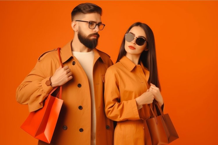 Family shopping care. Generate Ai