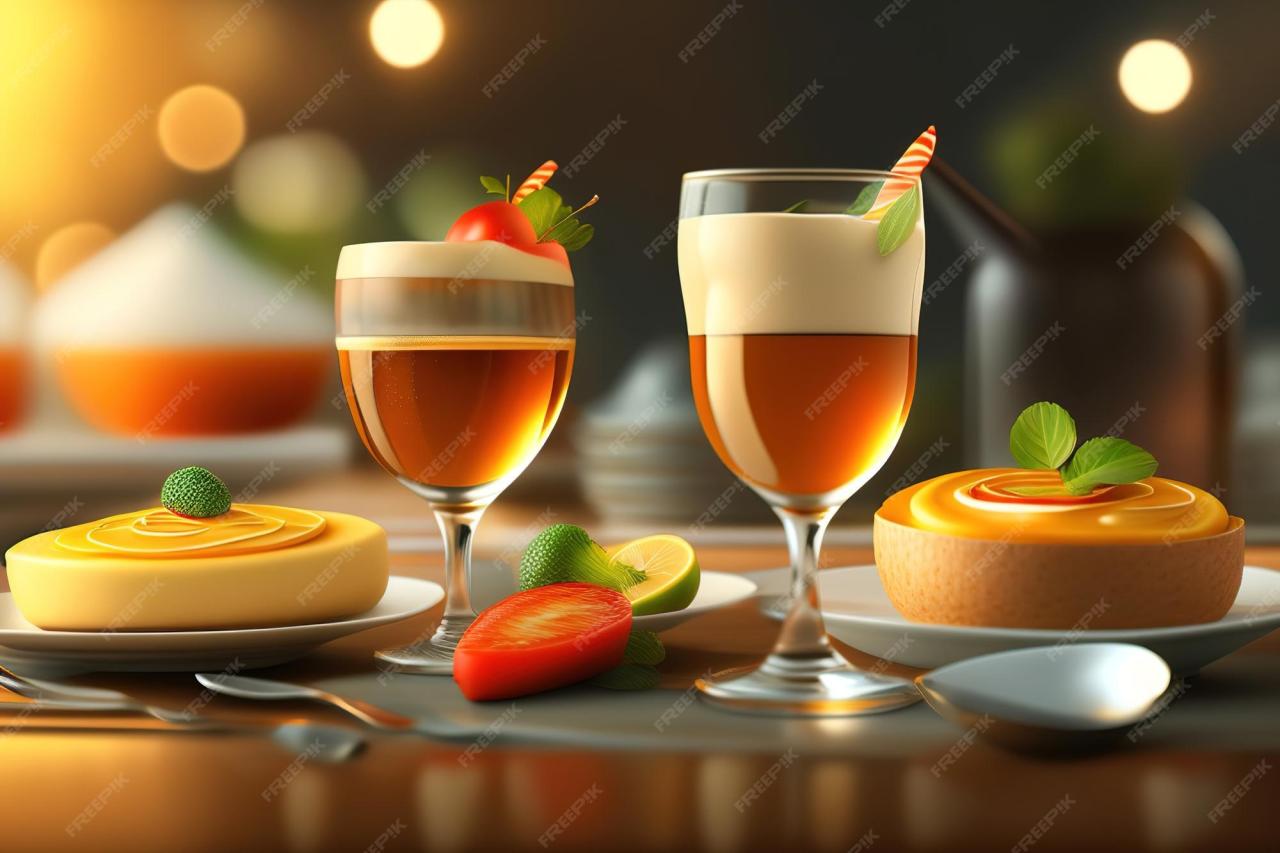 A table with food and drinks on it. AI-Generated 30088344 Stock Photo ...